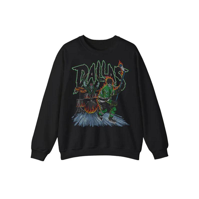 Retro Skeleton Dallas Vintage 90s Sweatshirt, Crewneck, Stars Jersey Hockey Retro Gift For Christmas Unisex Shirt, Hoodie, Sweatshirt