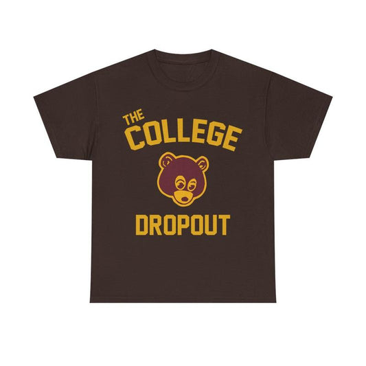 College Dropout Inspired Graphic Tee Menswear Retro Shirt T-Shirt Top Vintage Comfy Classic Cotton Casual Tshirt Streetwear
