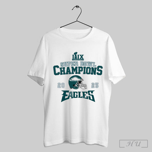 Super Bowl Lix Champions 2025 Philadelphia Eagles Helmet Design T Shirt Sweatshirt