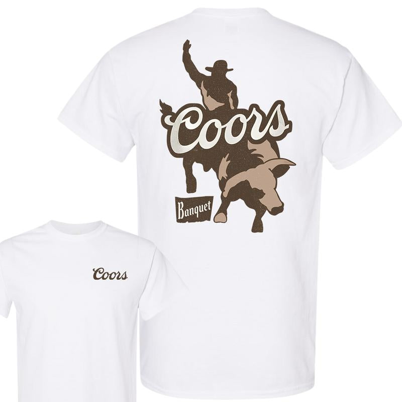 Coors Banquet Rodeo Bull Rider Front and Back T-shirt, Unisex T-shirt, For Men, For Women