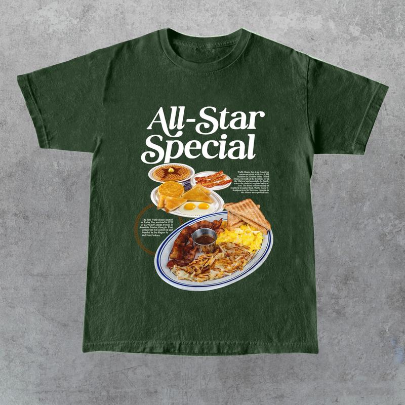 All-Star Special  Breakfast T-Shirt, Unisex Graphic t-shirt, Cotton T-shirt S-5XL, Gift for Friend