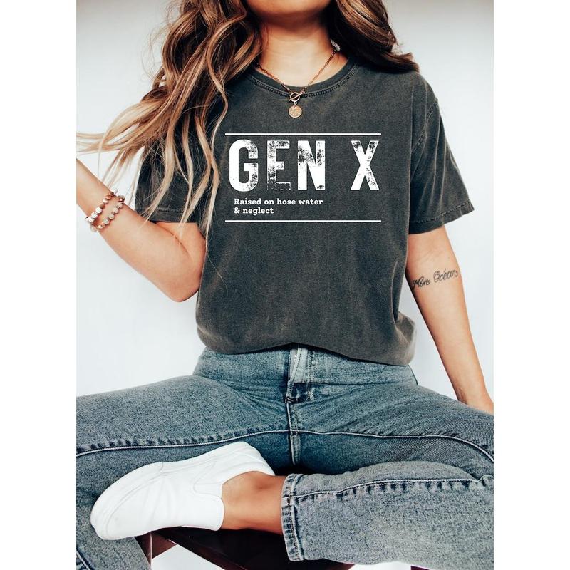 Gen X Raised On Hose Water And Neglect T-Shirt, Sarcastic Gen X Shirt, Funny Quotes, Inspired Shirt, Nostalgic Gift, Funny Women  sweater and hoodie