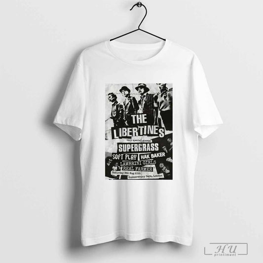 Poster The Libertines All Quiet On The Eastern Esplanade 2025 Tour London Gunnersbury Park T-shirt
