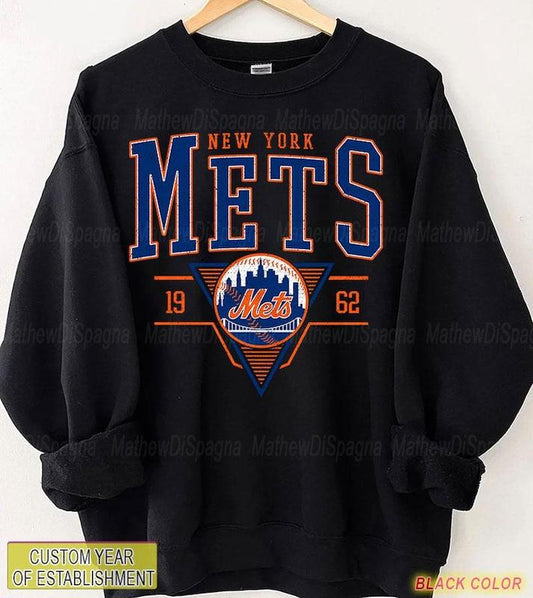 New York Vintage Baeball Sweatshirt, Vintage Style New York Baeball Crewneck Sweatshirt, Mets Shirt, Trendy Summer Tee, Game Day