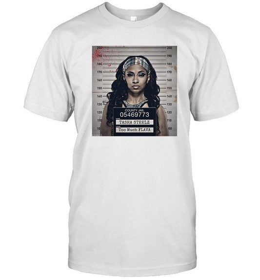 2024 TNA Tasha Steelz Too Much FLAVA Mugshot Tshirt