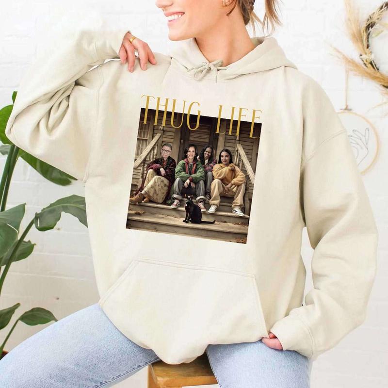 Thug Life Kamala Sweatshirt and Hoodie, Women Rights Sweatshirt, Feminist Hoodie, Unisex Shirt