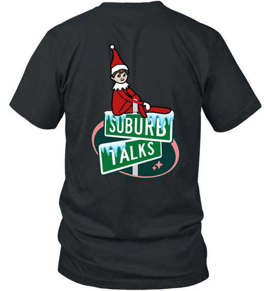 Suburb Talks Elf On The Shelf Black Hot T Shirt