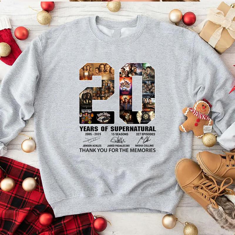Supernatural 20 Year T-Shirt, Supernatural Vintage T Shirt, Gift For Woman and Man Unisex T-Shirt Sweatshirt Hoodie