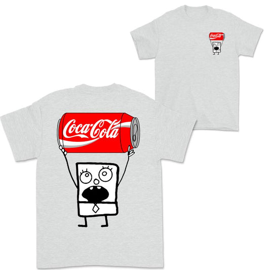 Doodlebob Coca Cola 2 Sided T-Shirt, Funny Drinking T-Shirt, Summer T-Shirt, Full Color T-Shirt, Unisex T-Shirt, For Men, For Women, Gift For All Mens