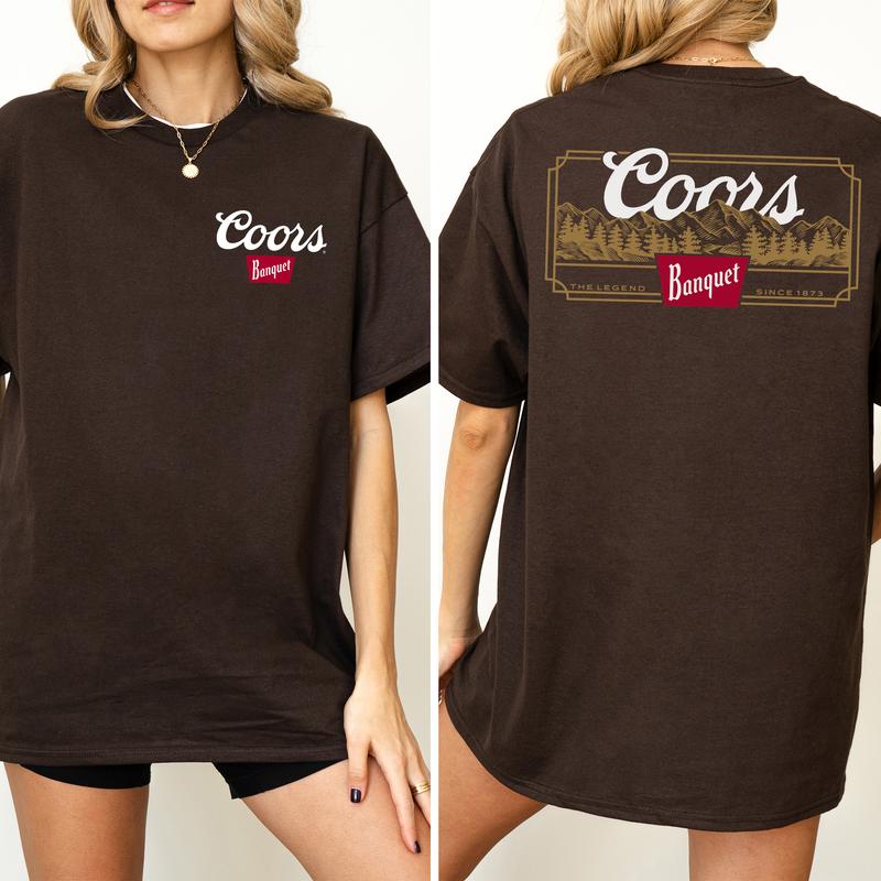 Vintage Coors Banquet Rocky Road Shirt 2-Sided, Coors Banquet Graphic Printed Tee, Summer Drink Tee, Drinking Tshirt, Soft Cotton Fabric T-shirt, Over