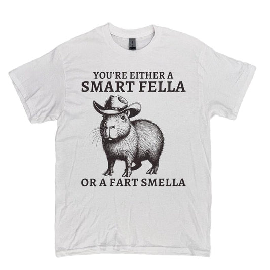 Retro Smart Fella Capybara 90s Shirt, Funny Capybara Vintage T-shirt, Vintage 90s Shirt, Washed Shirt