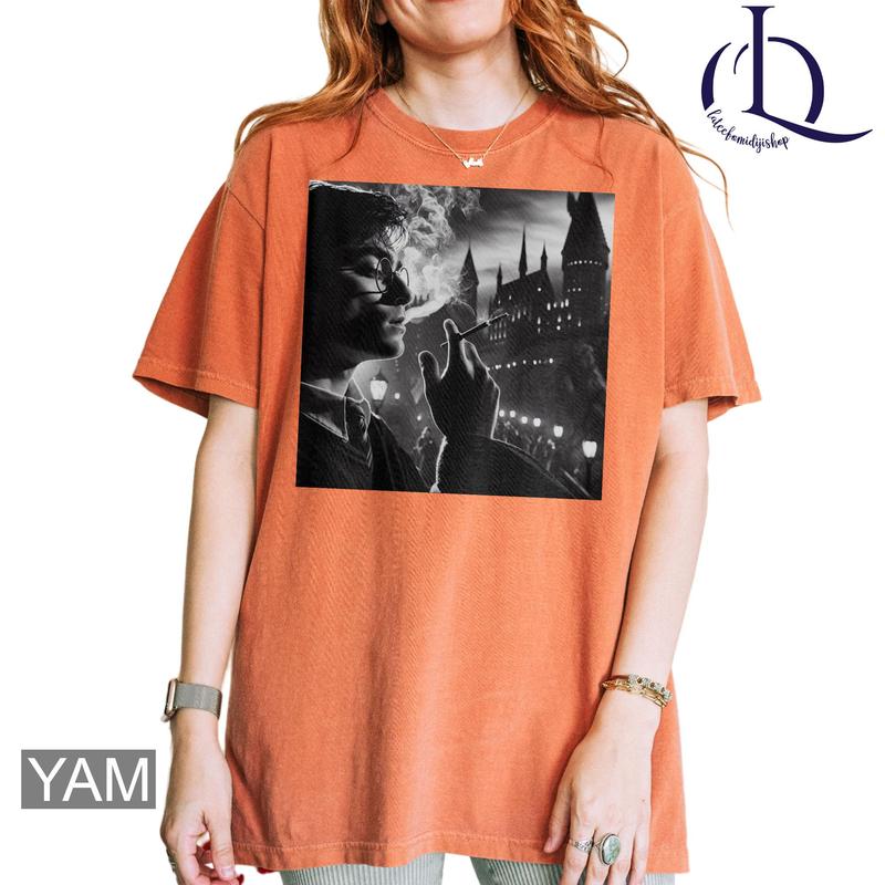 Harry Potter Smoking Shirt, Funny Harry Potter Shirt, Meme 90s Vintage Shirt, Potter Tshirt Cotton