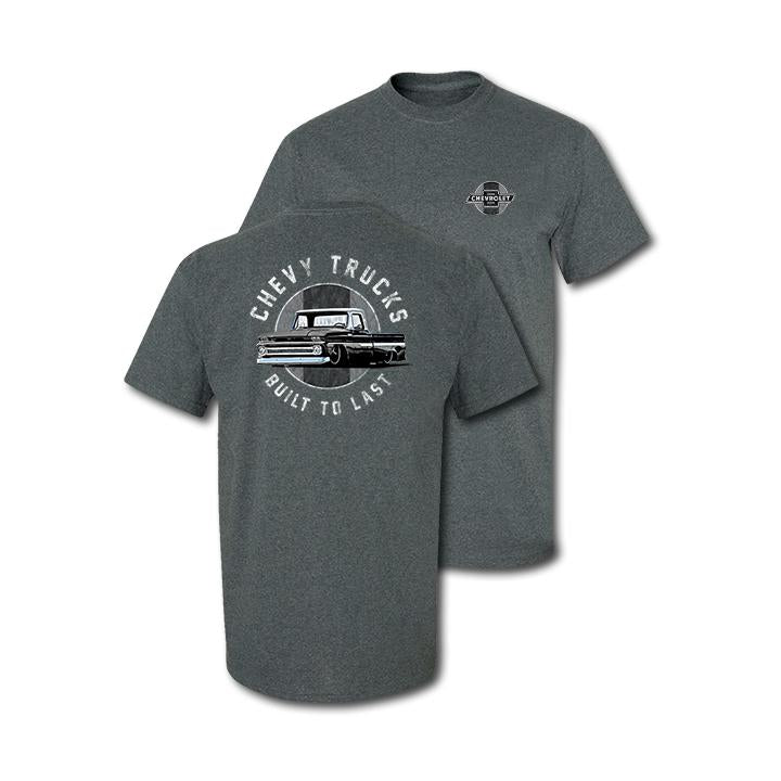 Chevy Trucks Built to Last Vintage Graphic T-Shirt Ã¢â‚¬â€œ Cotton Crewneck Casual Fan Tee