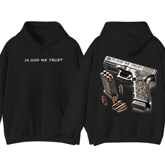 In God We Trust Hoodie And Crewneck Sweatshirt, Glock Hoodie, For Men For Women, Glock Shirt - Classic Fit - Menswear