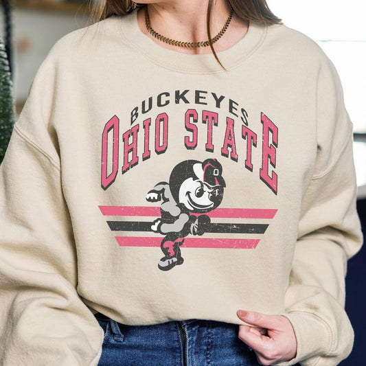Ohio State Buckeyes Vintage  Football NCAA Sweatshirt, Vintage Sweatshirt NCAA, Classic Sport Sweatshirt, Gifts For Football Fan Sport