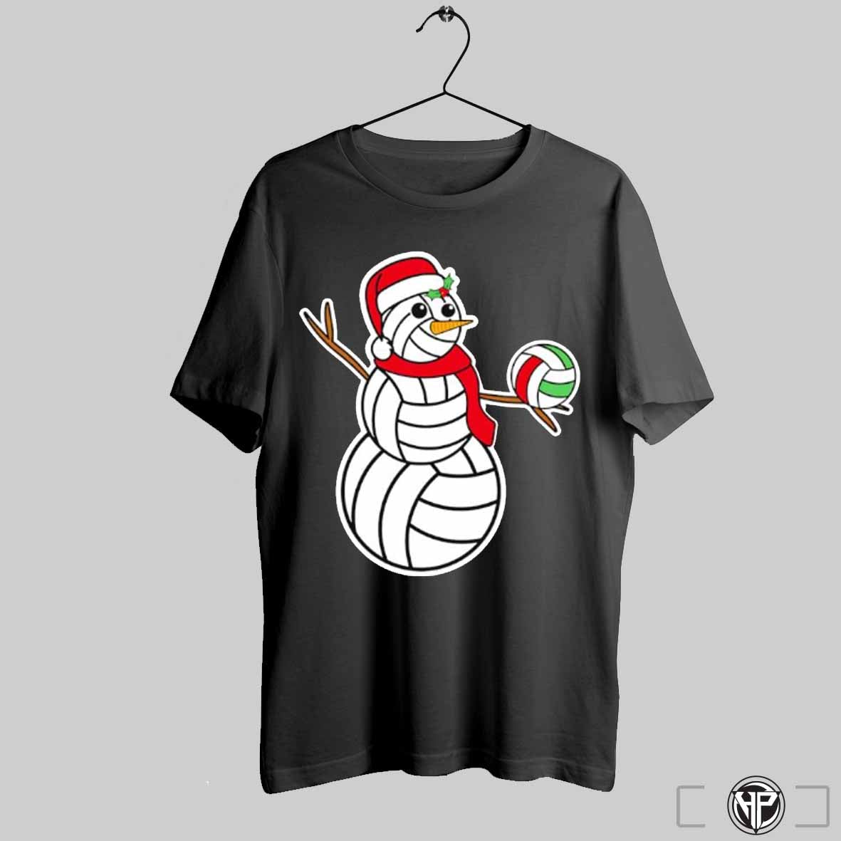 Snowman Playing Volleyball Serving Holiday Cheer Shirt Trendy Sweatshirt