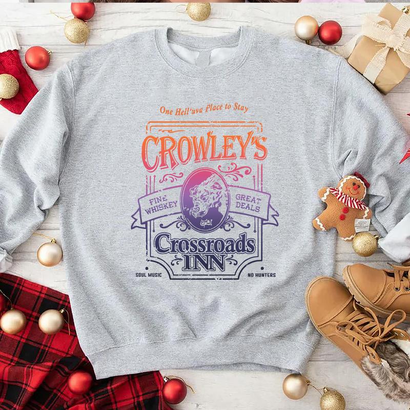 Supernatural Shirt,  Supernatural Crowley's Crossroads Inn Shirt,  Gift For Woman and Man Unisex T-Shirt Sweatshirt Hoodie