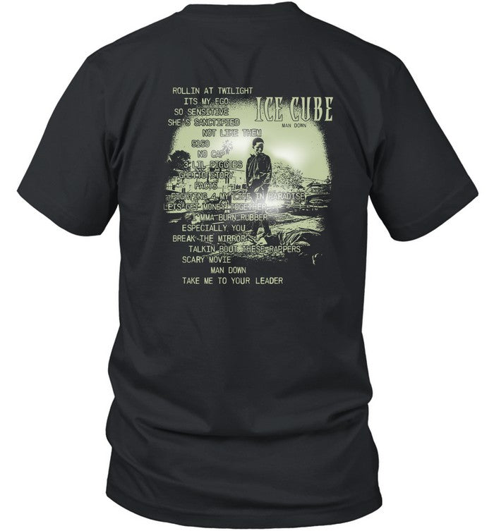 ICE Cube Man Down Black Hot T-Shirt