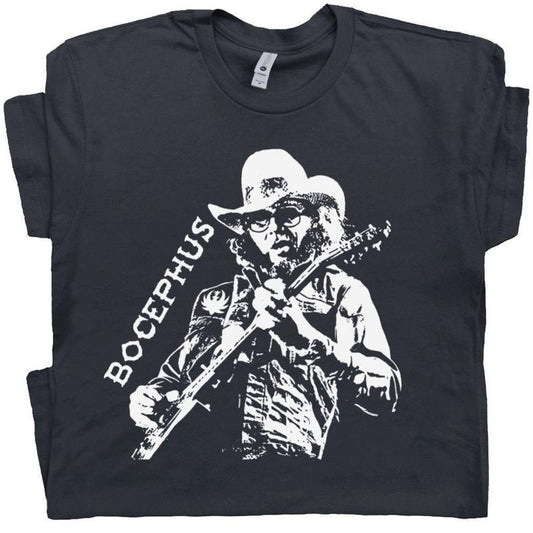 Bocephus Outlaw Country Music T Shirt Classic 80s Vintage Country Concert Band Shirts Men Women Crewneck Cotton Fabric Menswear Fabric Menswear