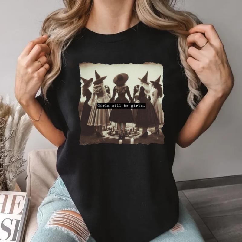 Girls Will Be Girls Shirt, Funny Feminist, Witch Shirt, Female Feminist Shirt, Witchy Birthday Gift, Witchy Shirt, Halloween Witch Shirt, Unisex Short