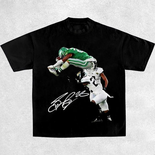 Saquon Barkley Shirt - Football Tee, Vintage Graphic Tee Custom, Bootleg Retro 90's Fans Hoodie Gift, One Side Crewneck Clothing Cotton Menswear