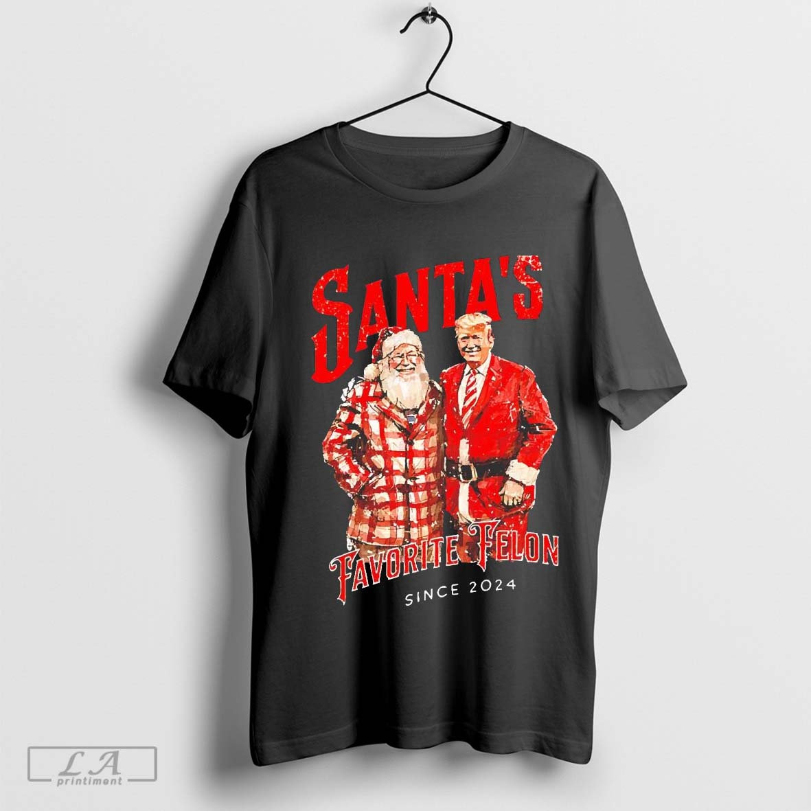 Santaâ€™s favorite felon since 2024 Christmas Xmas Trump funny shirt