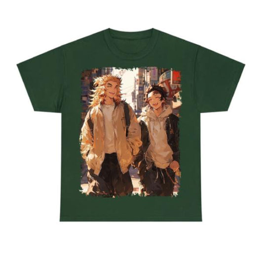 Rengokuu and Tanjiroo Shirt, Animee Shirt Sweatshirt Hoodie Unisex