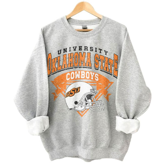 Oklahoma State Cowboys Vintage Football NCAA Sweatshirt - Tshirt - Hoodie, Oklahoma State University Unisex Football NCAA Shirt, Unisex Vintage NCAA S