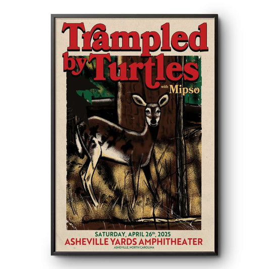 Asheville Yards Amphitheater Trampled by Turtles 26 April 2025 Asheville, NC Poster