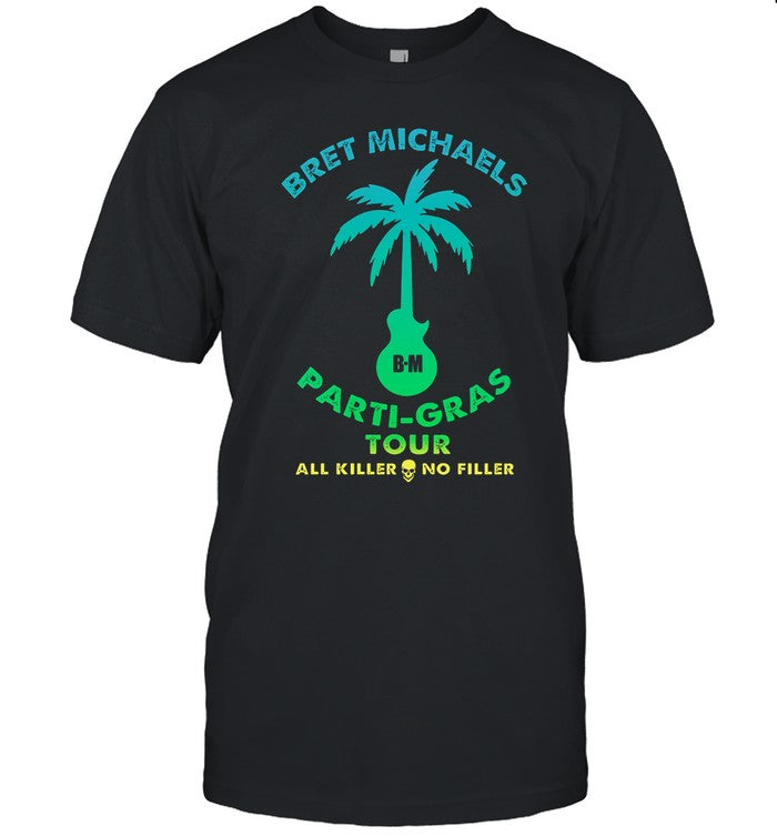Parti-Gras Tour 2023 Palm Tree Guitar T Shirt