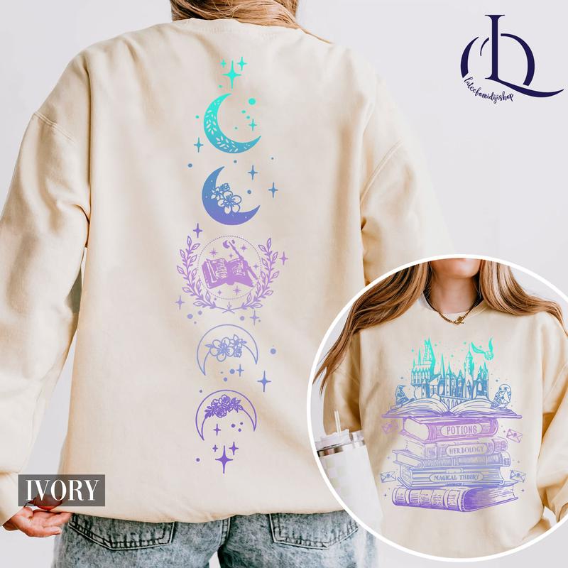 Vintage Wizard Hogwarts Sweatshirt, Harry Potter Shirt, Wizard Castle Book 2 Sides Shirt, Wizard School Shirts, Universal Shirts, Wizard Tshirt, HP fa