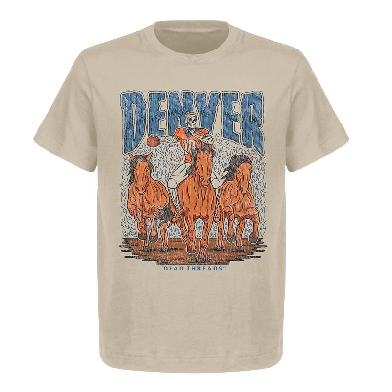 Vintage Denver Football Graphic T-Shirt - Gildan 5000 Heavy Cotton for Men & Women - Perfect for American Football Fans