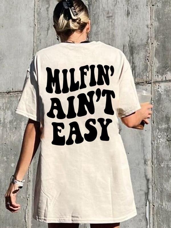 Milfin' Ain't Easy Shirt, Funny Mom shirt, Mama t-shirt, Trendy Mom T-Shirt Unisex Classic Cotton Fabric Fit