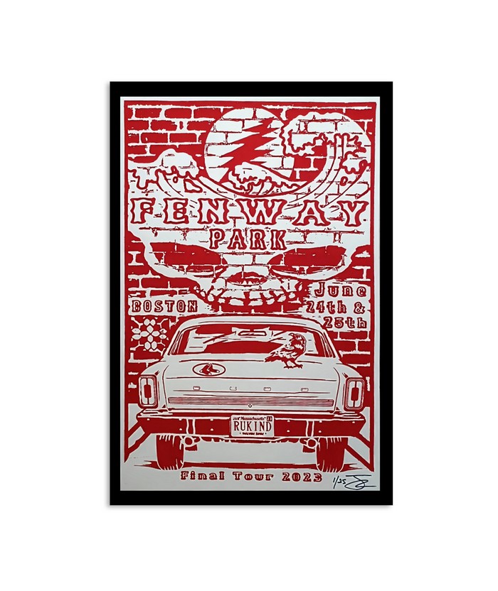 Limited Dead & Company Fenway Park Boston Final Tour 2023 June 24 25 Poster