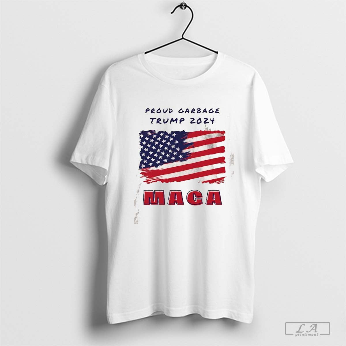 Proud Garbage Trump 2024 MAGA USA flag shirt
