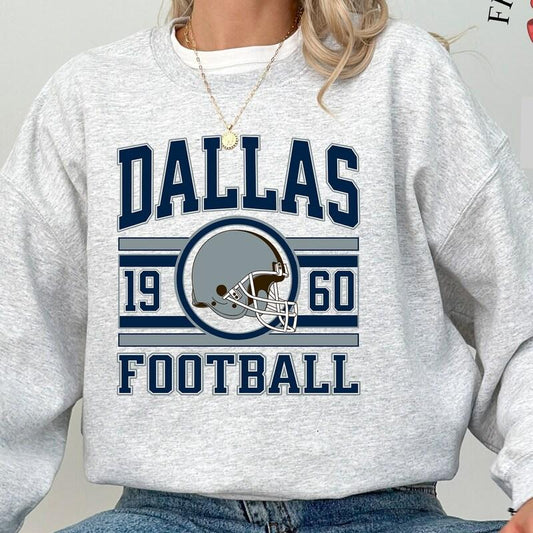 Vintage Dallas Football Sweatshirt T-Shirt And Hoodie, Trendy Dallas Football Fan Gift, Dallas Game Day Shirt, Dallas Hoodie, Vintage Cowboy Casual Co