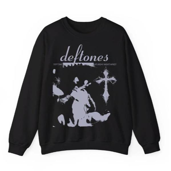 Deftones Tour Sweatshirt, Deftones Band Shirt, Rock Band Shirt Full Size Trending Sweatshirt Cotton Fabric