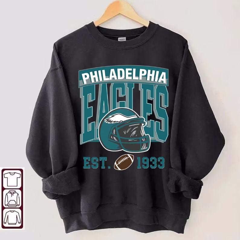 Philadelphia Football Unisex Crewneck, Vintage Style Philadelphia Football Sweatshirt, American Football Philadelphia Sweatshirt, Gift For Fan