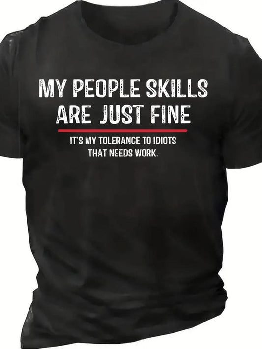 Men's Letter Print Round Neck Tee,Â Summer Clothes, Regular Fit Crew Neck Short Sleeve T-Shirt for Outdoor Daily Wear, Graphic Tees,Â Casual Summer StreetwearÂ for Men