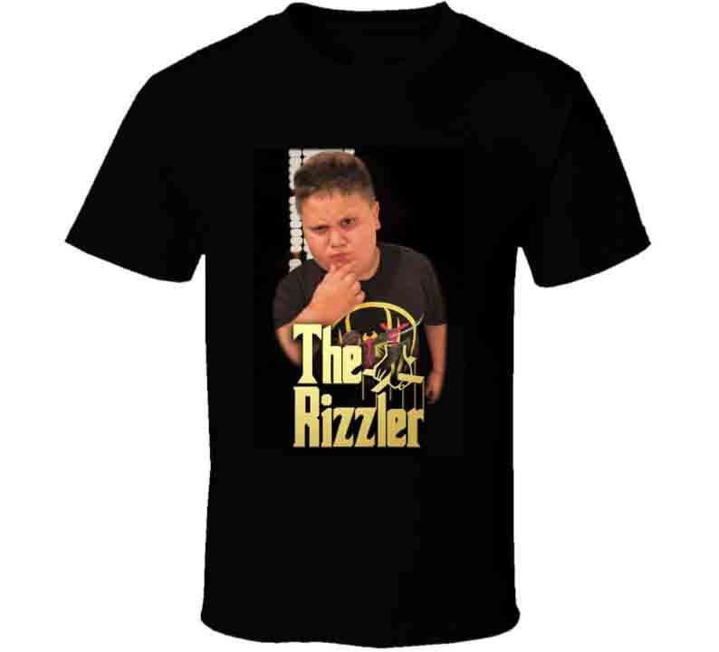 The Rizzler Godfather Parody Funny Tiktok Meme Joke Gift T Shirt, 100% Cotton, Crew Neck, Slight Stretch, Breathable & Wear-Resistant, All-Season Shor