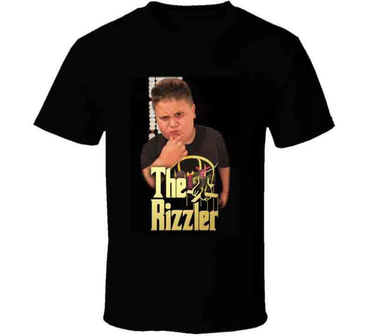 The Rizzler Godfather Parody Funny Tiktok Meme Joke Gift T Shirt, 100% Cotton, Crew Neck, Slight Stretch, Breathable & Wear-Resistant, All-Season Shor