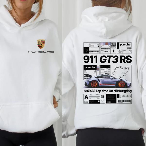 Classic Porsche 911 GT3 RS Hoodie, Unisex, Menswear, Street Racing Shirt, Car Hoodie, Boyfriend Gift Gildan Hoodie