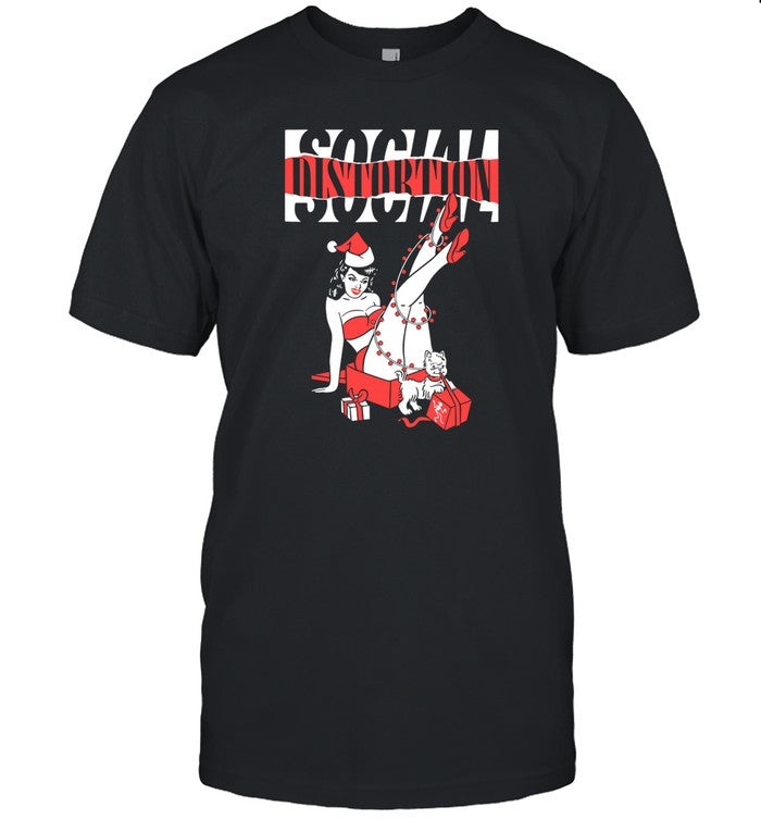Social Distortion Torn Logo Holiday Pinup Limited Shirt