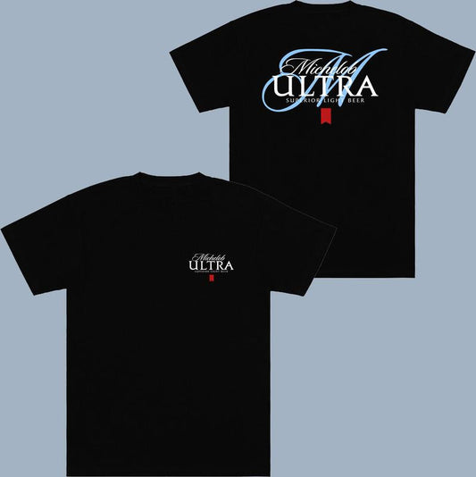 Michelob Ultra Light Beer T-shirt - 2 Side - Adventure Ready - All Sizes Offered - Trendy Styles Available - Fashion For All Genders - Plentiful Color