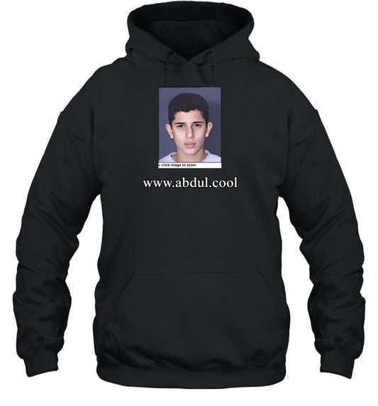 Luigi Mangione Mugshot + Click Imaga To Zoom Abdul Hoodie