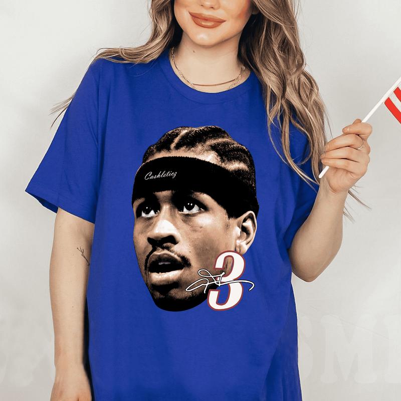 Allen Iverson Big Head T-Shirt, ALLEN IVERSON Face T-Shirt, Rare The Answer Rap Tee, Vintage Style Graphic Print, Allen Iverson Merch For Mens, Womens