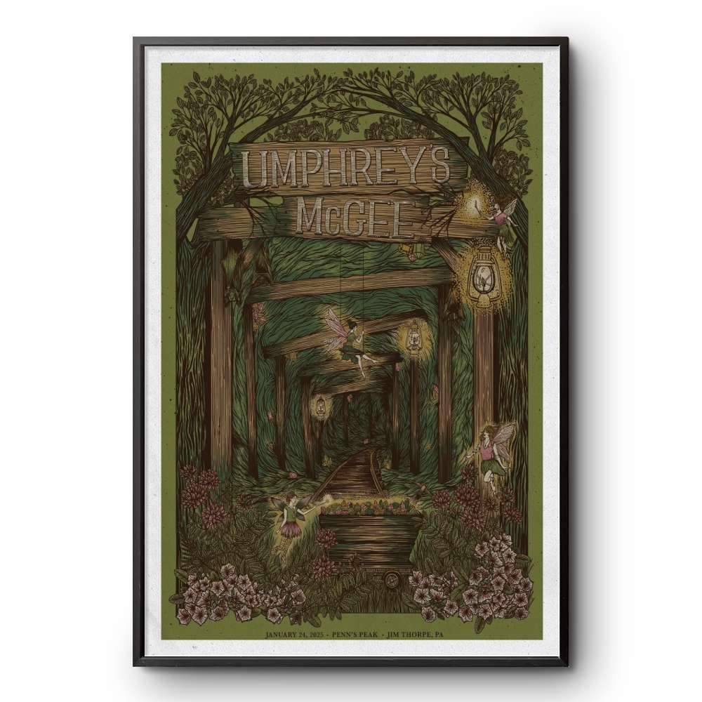 January 24 2025 Umphrey's McGee Jim Thorpe PA Penn's Peak Poster