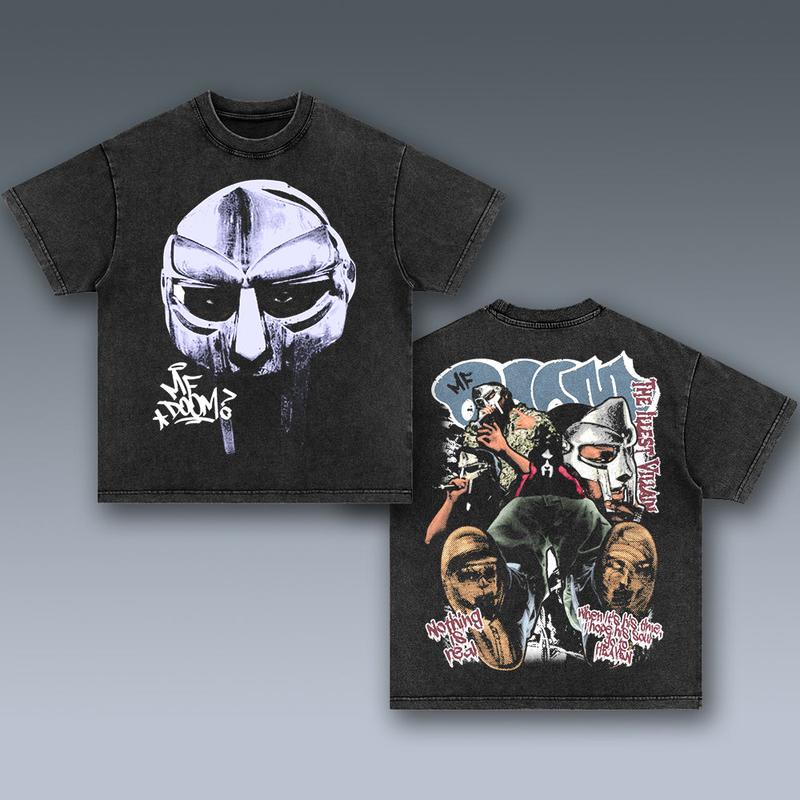 MF DOOM 2 SIDES Cotton Vintage Shirt To Match Sneaker Hiphop Clothing Rapper Merch Shirt, Hiphop Tour Concert 2024, Gift For Fan Y2K Aesthetic Hoodie Sweatshirt