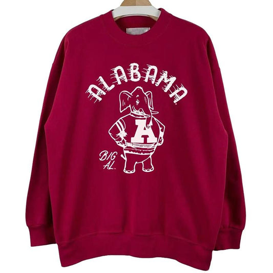 Vintage Alabama Big Al Crimson Tee For Fans Cotton Menswear