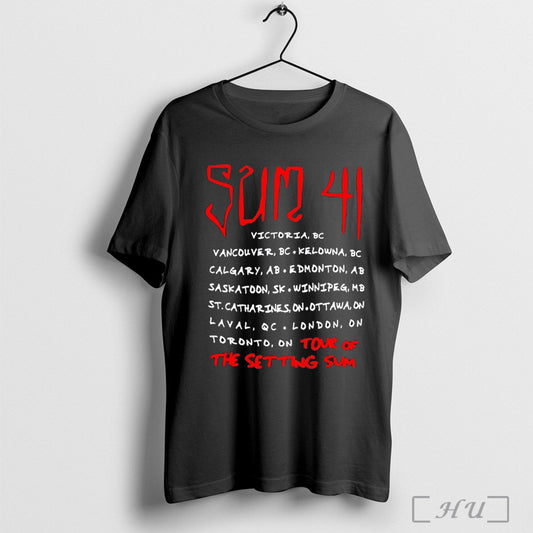Sum 41 Skull Sketch Tour Of The Setting Sum 2025 T Shirts Sweatshirt
